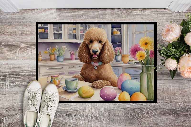 Decorating Easter Poodle Doormat-24x36 Indoor / Outdoor Rug | Made in USA