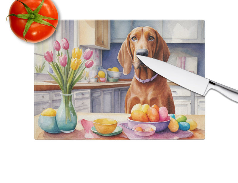 Decorating Easter Redbone Coonhound Glass Cutting Boards – Durable, Decorative Kitchen Art