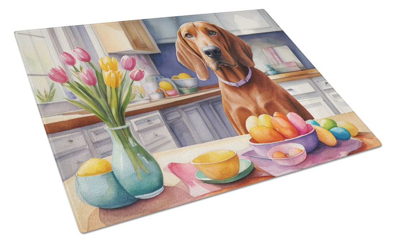 Decorating Easter Redbone Coonhound Glass Cutting Boards – Durable, Decorative Kitchen Art