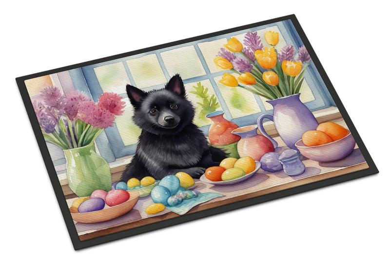 Decorating Easter Schipperke Doormat-24x36 Indoor / Outdoor Rug | Made in USA