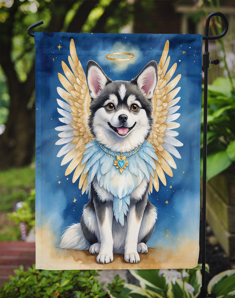 Alaskan Klee Kai My Angel Garden Flag – Memorial or Christmas Dog Angel Decor