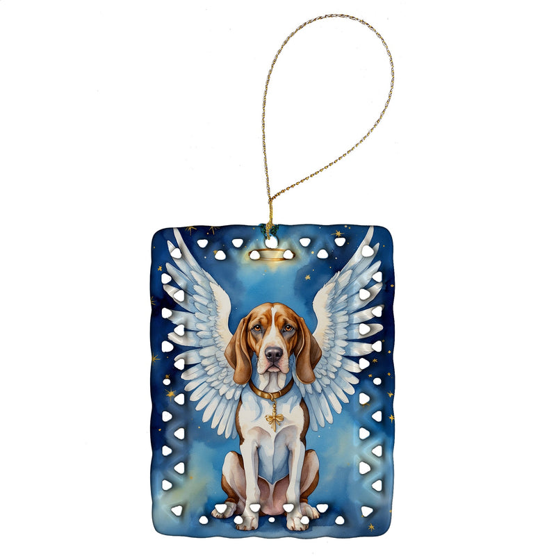 American English Coonhound My Angel Porcelain Ornament