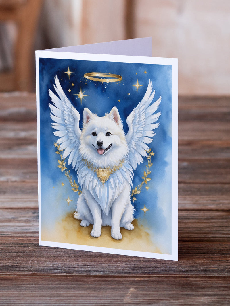 American Eskimo My Angel Greeting Cards - Blank Note Cards – 8-Pack of Artist-Designed Cards with Envelopes