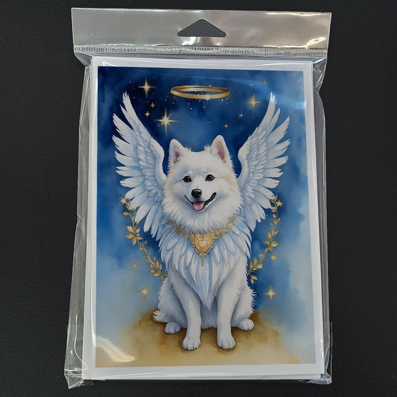 American Eskimo My Angel Greeting Cards - Blank Note Cards – 8-Pack of Artist-Designed Cards with Envelopes