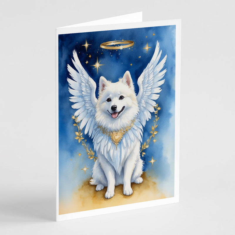 American Eskimo My Angel Greeting Cards - Blank Note Cards – 8-Pack of Artist-Designed Cards with Envelopes