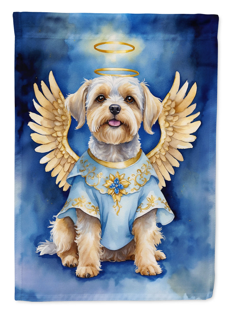 Dandie Dinmont Terrier My Angel Garden Flag – Memorial or Christmas Dog Angel Decor