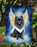 Black Pomeranian My Angel Garden Flag – Memorial or Christmas Dog Angel Decor