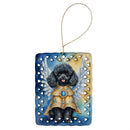 Black Poodle My Angel Porcelain Ornament