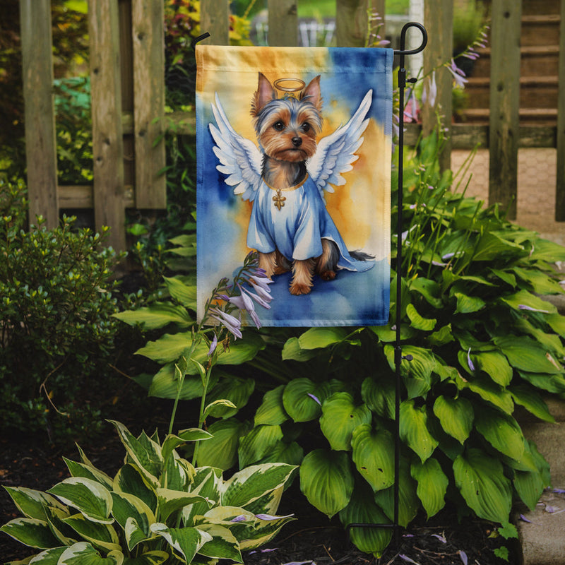 Silky Terrier My Angel Garden Flag – Memorial or Christmas Dog Angel Decor