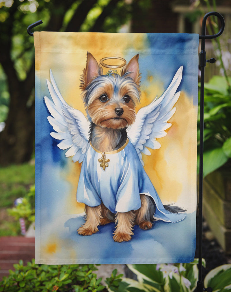 Silky Terrier My Angel Garden Flag – Memorial or Christmas Dog Angel Decor