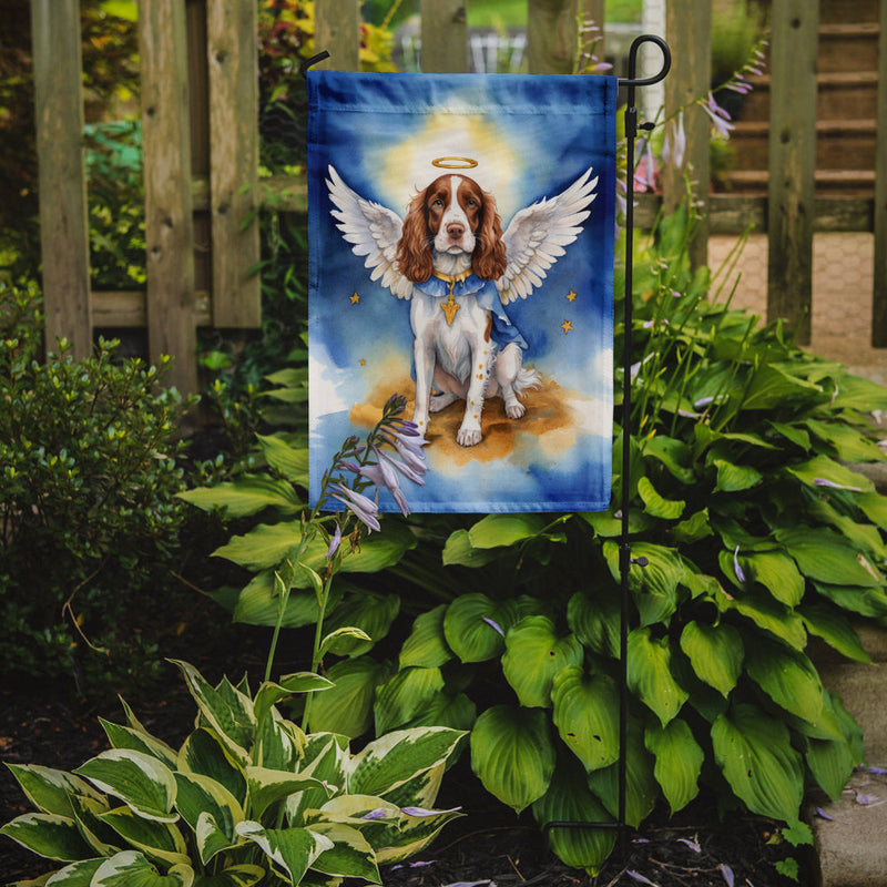 Welsh Springer Spaniel My Angel Garden Flag – Memorial or Christmas Dog Angel Decor