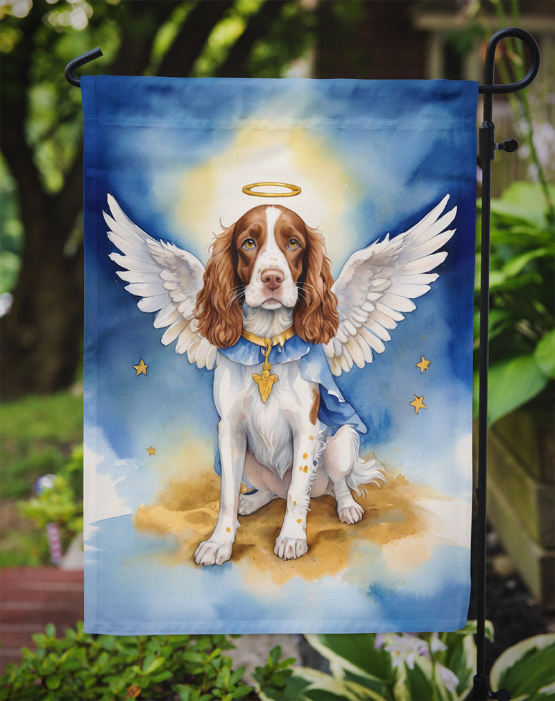 Welsh Springer Spaniel My Angel Garden Flag – Memorial or Christmas Dog Angel Decor