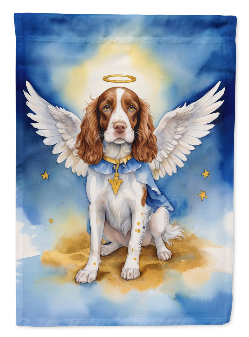 Welsh Springer Spaniel My Angel Garden Flag – Memorial or Christmas Dog Angel Decor