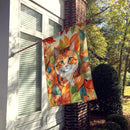 Foldex Exotic Fold Cat in Fall Leaves House Flag