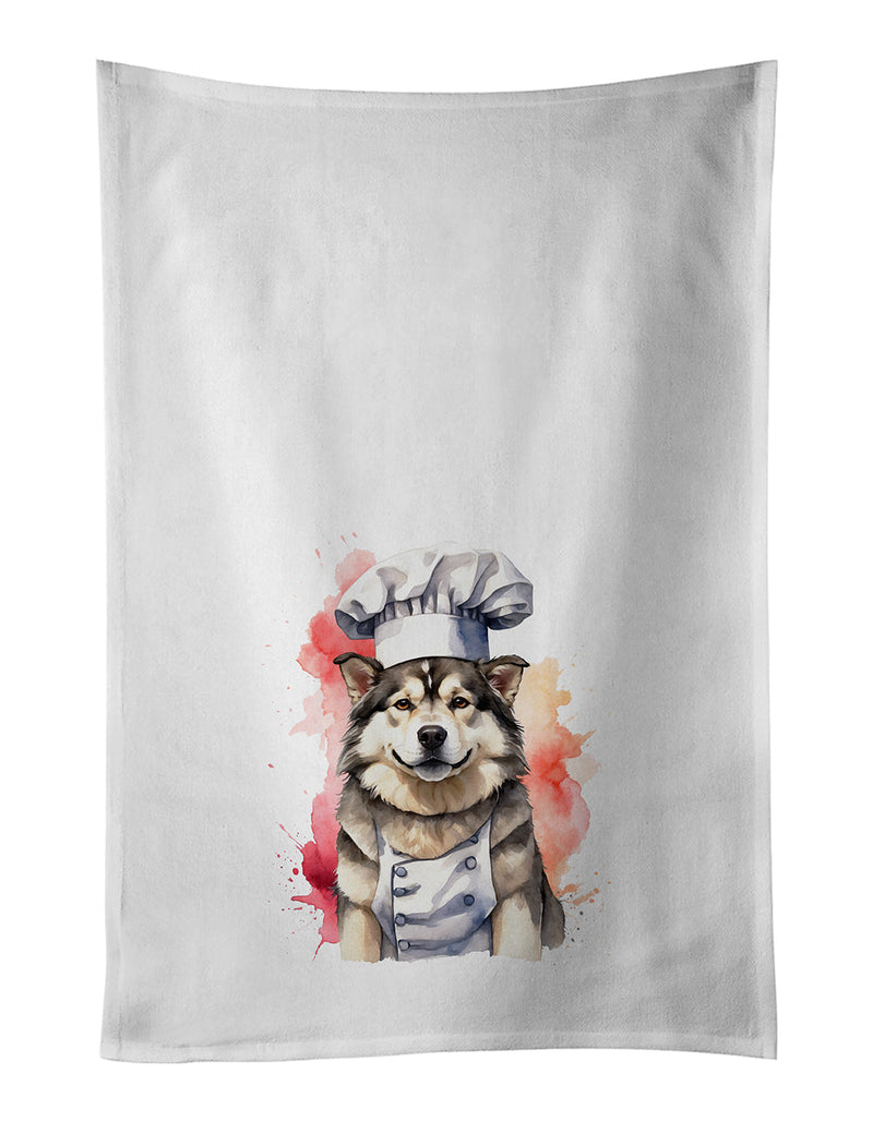 Alaskan Malamute Chef Kitchen Towel Set of 2