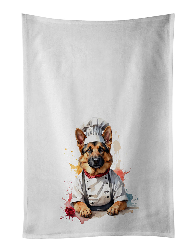 German Shepherd Chef Kitchen Towel Set of 2
