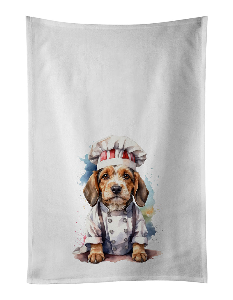 Petit Basset Griffon Vendeen Chef Kitchen Towel Set of 2