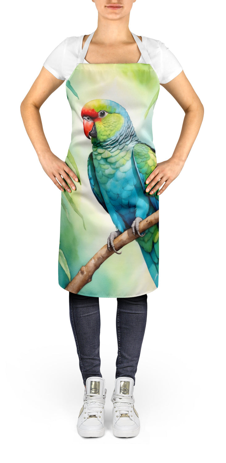 African Ringneck Parrot Apron – Artist-Designed Kitchen, BBQ & Craft Apron