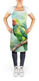 African Ringneck Parrot Apron – Artist-Designed Kitchen, BBQ & Craft Apron