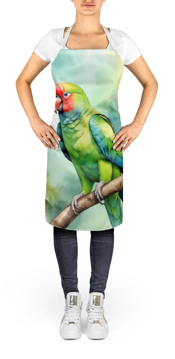 African Ringneck Parrot Apron – Artist-Designed Kitchen, BBQ & Craft Apron