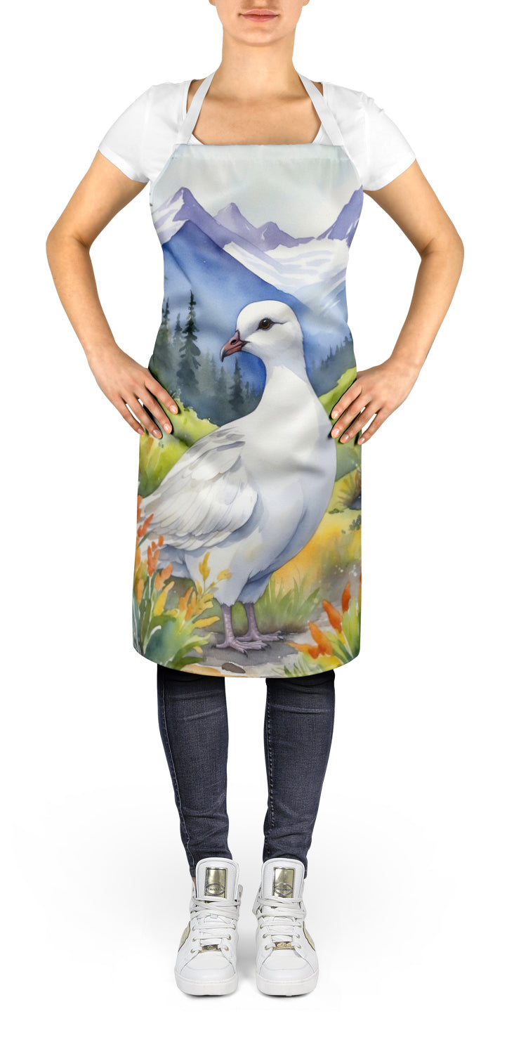 Alaska Willow Ptarmigan Apron – Artist-Designed Kitchen, BBQ & Craft Apron