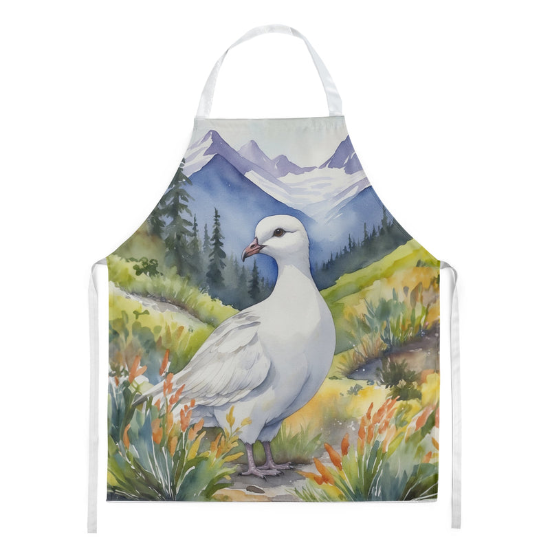 Alaska Willow Ptarmigan Apron – Artist-Designed Kitchen, BBQ & Craft Apron