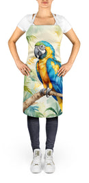 Blue and Gold Macaw Apron – Artist-Designed Kitchen, BBQ & Craft Apron