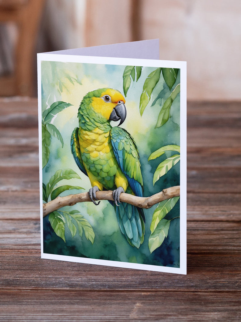 Yellownaped Amazon Parrot Greeting Cards Pack of 8