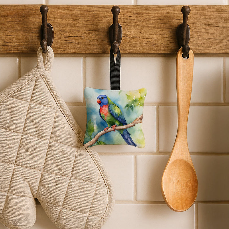 Pionus Hanging Square Fabric Ornament 3.5 × 3.5