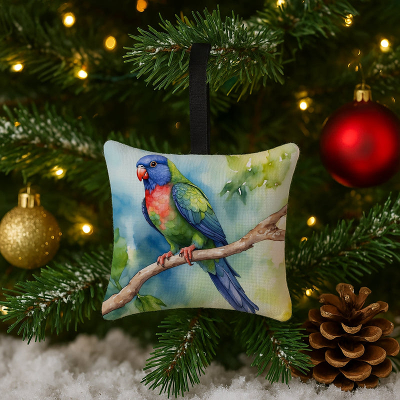 Pionus Hanging Square Fabric Ornament 3.5 × 3.5