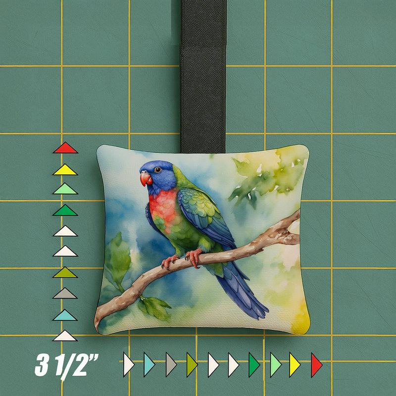 Pionus Hanging Square Fabric Ornament 3.5 × 3.5