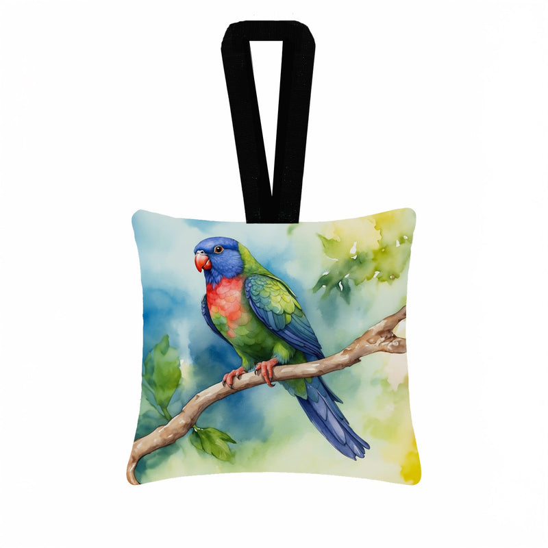 Pionus Hanging Square Fabric Ornament 3.5 × 3.5