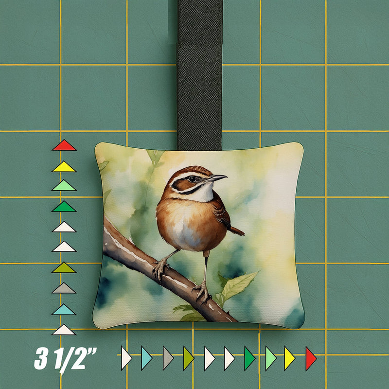 South Carolina Wren Hanging Square Fabric Ornament 3.5 × 3.5