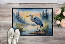 Blue Heron Emerging as the day fades Doormat - 18X27 Indoor / Outdoor Rug | Made in USA