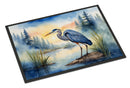 Blue Heron Emerging as the day fades Doormat - 18X27 Indoor / Outdoor Rug | Made in USA