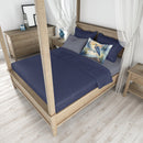 Blue Heron Emerging as the day fades Standard Pillowcase – Artistic Decorative Front, White Back