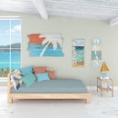 Blue Heron Emerging as the day fades Standard Pillowcase – Artistic Decorative Front, White Back