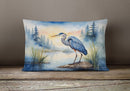 Blue Heron Emerging as the day fades Throw Pillow