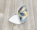 Blue Heron Emerging as the day fades Compact Mirror – Stylish Purse Mirror with Artistic Covers