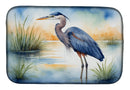 Blue Heron Emerging as the day fades Dish Drying Mat