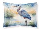 Blue Heron Emerging as the day fades Standard Pillowcase – Artistic Decorative Front, White Back