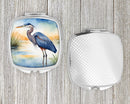 Blue Heron Emerging as the day fades Compact Mirror – Stylish Purse Mirror with Artistic Covers