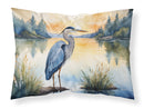 Blue Heron in the Golden Hour Standard Pillowcase – Artistic Decorative Front, White Back