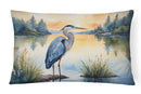 Blue Heron in the Golden Hour Throw Pillow