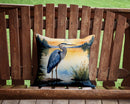 Blue Heron in the Golden Hour Throw Pillow - 14x14 Decorative Pillow – Art for Your Home & Patio