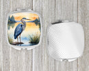 Blue Heron in the Golden Hour Compact Mirror – Stylish Purse Mirror with Artistic Covers