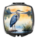 Blue Heron in the Golden Hour Compact Mirror – Stylish Purse Mirror with Artistic Covers