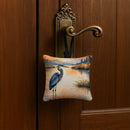 Blue Heron in the Golden Hour Hanging Square Fabric Ornament 3.5 × 3.5