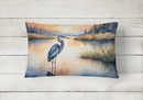 Blue Heron in the Golden Hour Throw Pillow
