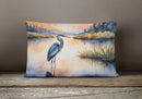 Blue Heron in the Golden Hour Throw Pillow